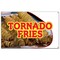 Signmission Tornado Fries Banner Heavy Duty 13 Oz Vinyl with Grommets Single Sided B-60 Tornado Fries - alternate 1